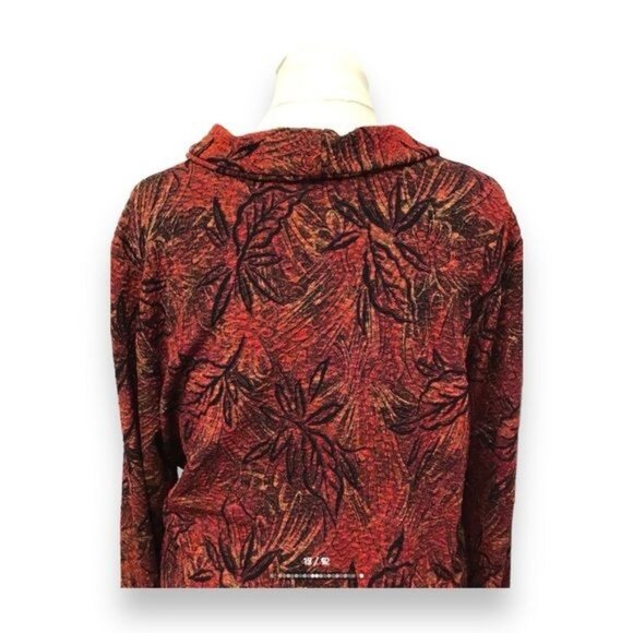 Carducci Vintage Women’s Long Sleeve Cowl Neck Sweater, Orange, size 3X - Picture 4 of 8